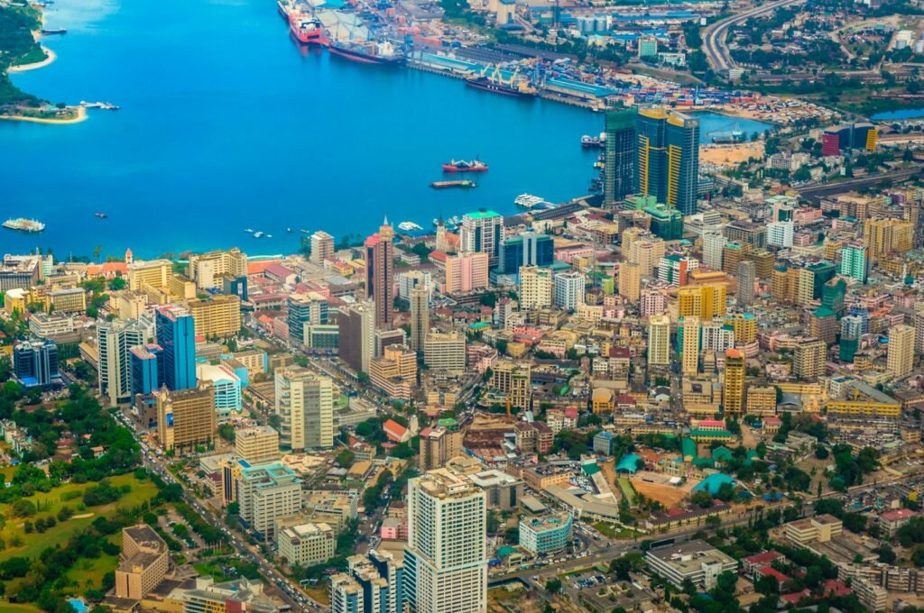 Aerial view of Dar es Salaam