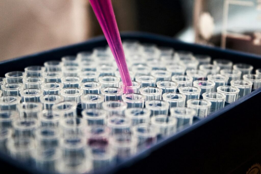 Laboratory samples being prepared