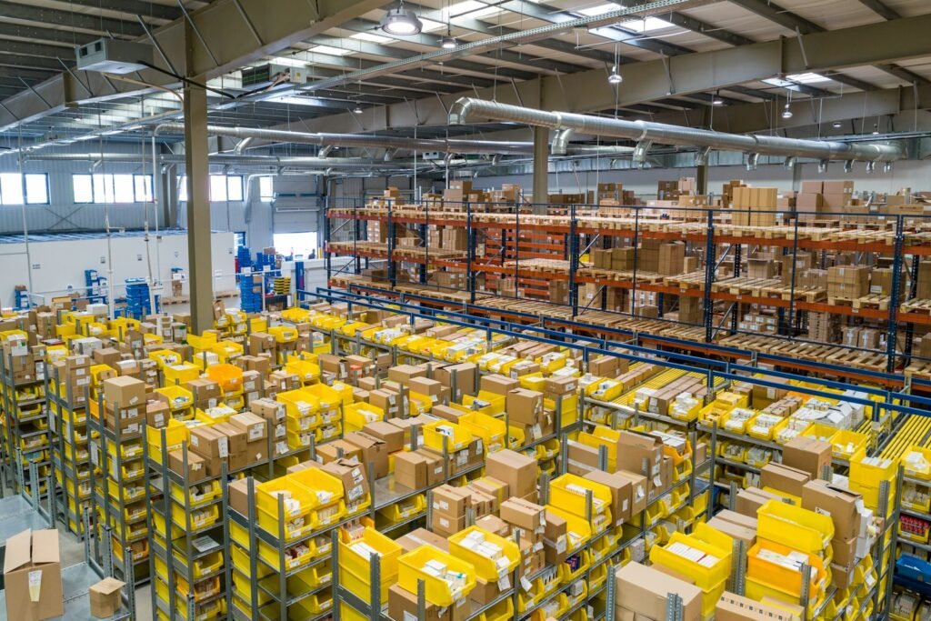 Warehouse with goods ready to ship